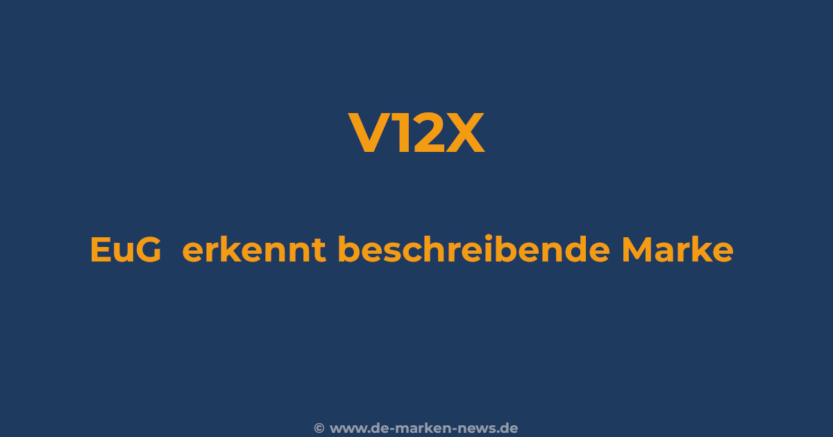 beschreibender Charakter bei MArke V12X